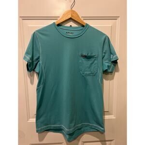 Ariat Women's Rebar Graphic Short Sleeve T-Shirt Size M Meadowbrook Teal